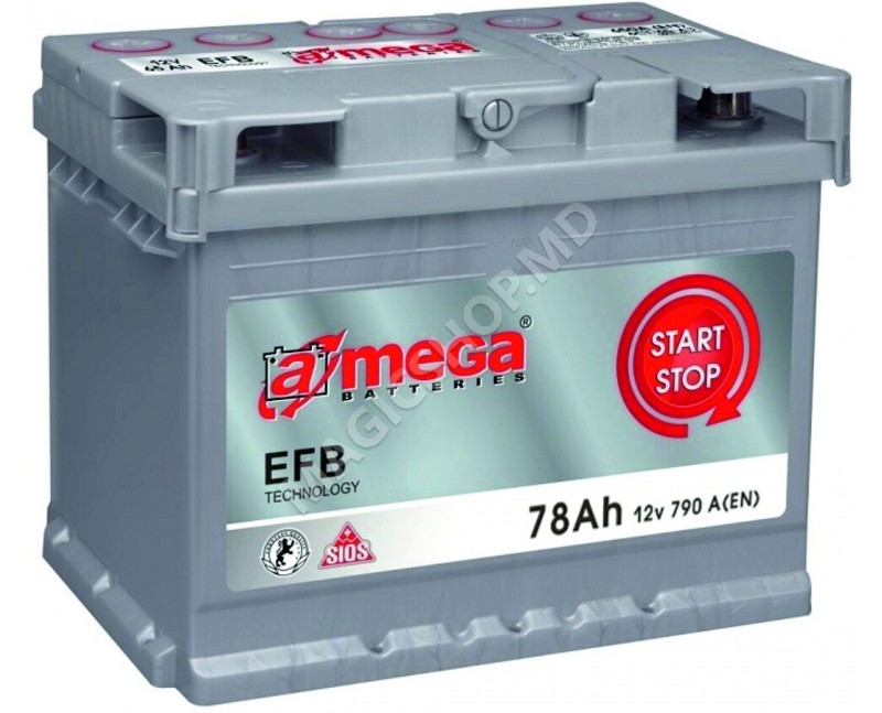 Acumulator Amega EFB -78Ah-А3(0)